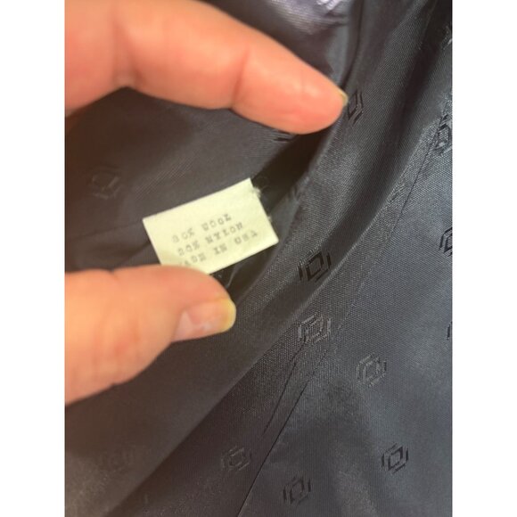 Abercrombie And Fitch Womens Vintage Wool Navy Blazer With Engraved Button And P - Picture 10 of 15